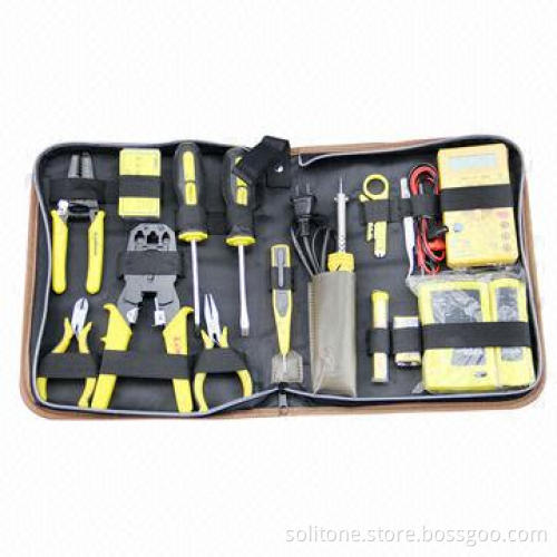 14-piece tool set, crimping tools/cable tester/screwdriver